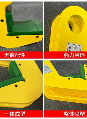 无痕钢管夹钳4T8吨板钢吊平装圆管起重吊钳008L型横吊吊TH起P重钳