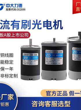 10W-300W微小型直流电机 24V低压有刷光电机电动机