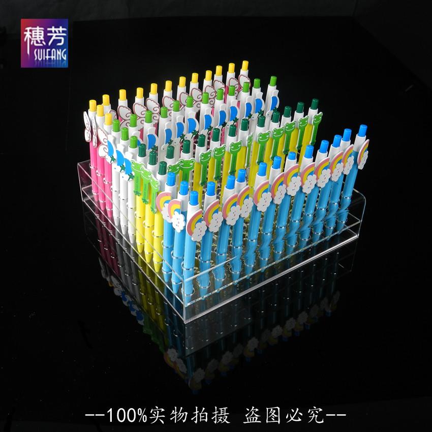 亚克力透明笔架 笔筒笔搁笔挂展示架 文具店摆货144支笔架