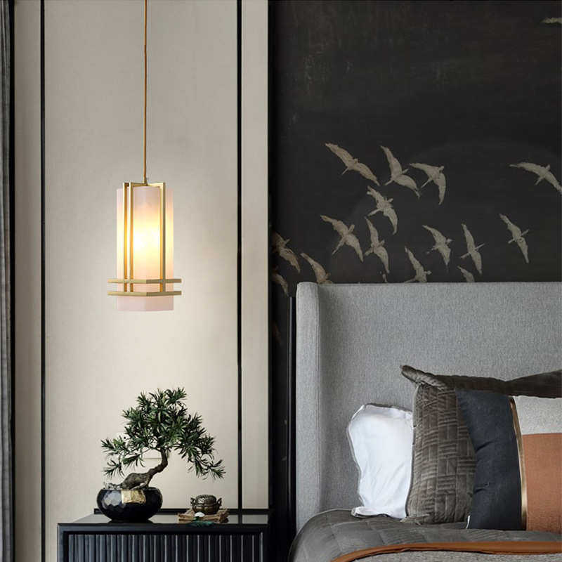 新中式全铜小吊灯客厅中国风禅意卧室床头灯吧台创意单头过道灯具,家装灯饰光源,客厅吊灯,淘宝优惠券,粉丝福利购,淘宝优惠卷