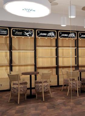 汽车用品件展示柜品烤漆钢木配带灯架4S店货商陈列展柜wd201811设