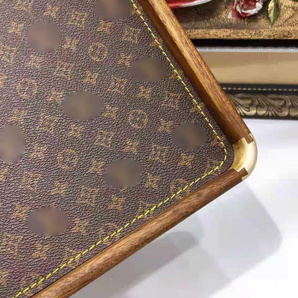 文玩托盘老花皮革带标胡桃木托盘珠宝首饰展示盘长方形实木收纳盘