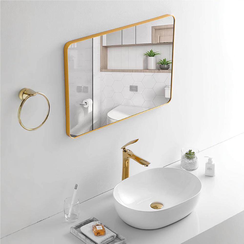 浴室镜免打孔型*未定洗漱卫厕间镜子壁挂生贴台墙所洗手间化妆台