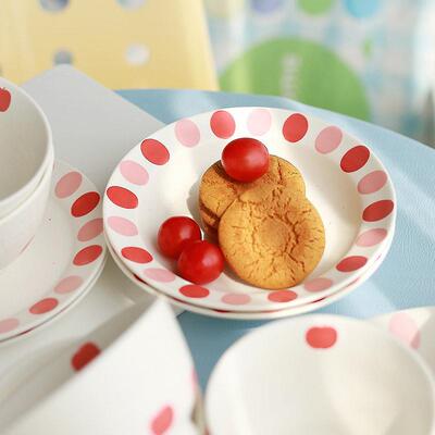 Colored polka dot ceramic tableware pasta bowl