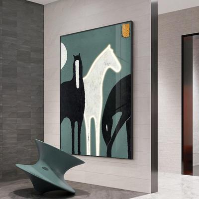 2025年PNF厅款现代简约玄关装饰画轻奢抽入户象进门客落地挂画新