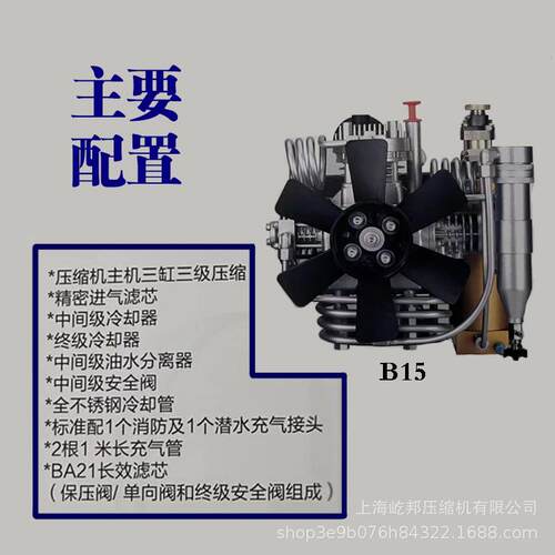 高压潜水消水肺填漆弹呼船用充瓶吸空气充泵压缩防机35MPa呼吸空