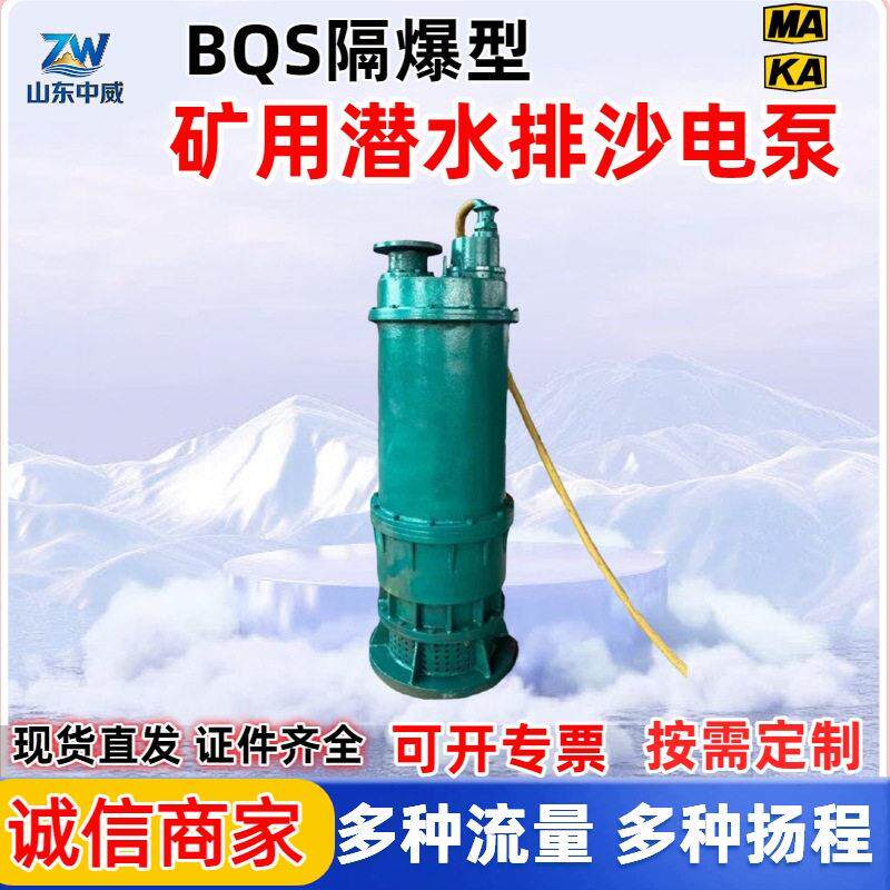多种规格矿用隔爆型潜水排沙电泵 BQS煤矿井下用防爆潜水排沙电泵