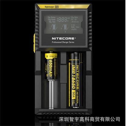 奈特科尔NiteCore D2智能数码液晶充电器18650 16340 AAA