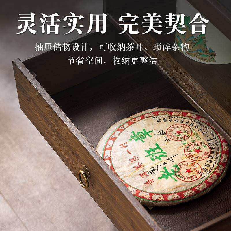 茶几客厅家用沙发边几阳台小茶桌多功能茶水柜移动泡茶桌小型角几