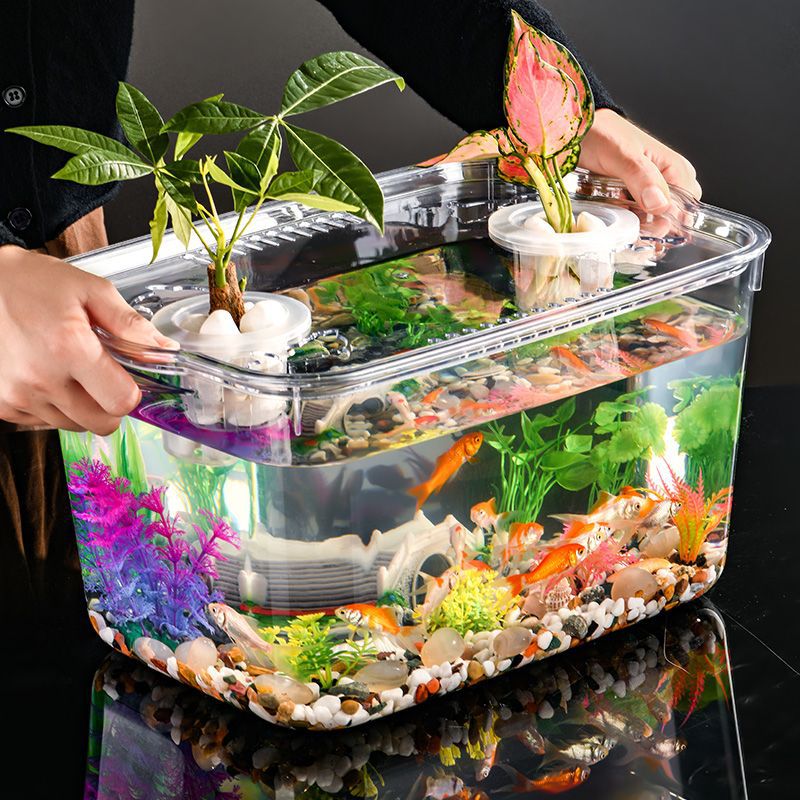 客厅塑料鱼缸鱼缸桌面乌龟桌面缸