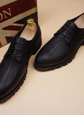 正品春夏季新款韩版闲皮男鞋潮商鞋务鞋子发型师男鞋真厚底增休高