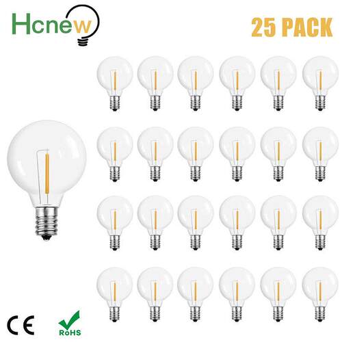 LED灯丝G40备泡欧规美规灯泡装饰110V220V灯串替换1W灯泡E12螺口