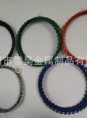 刀片刺绳QGZ监狱场机围刀墙防爬刺菱形片刺网家用围防墙盗刺丝滚