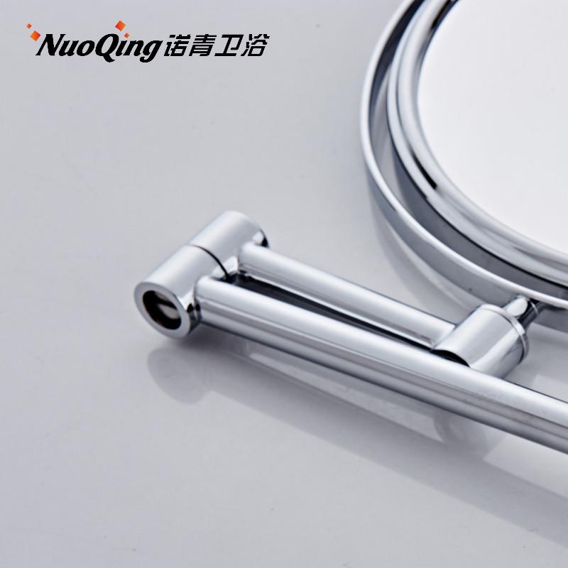 8V洗手间浴室镀铬免打孔美容三倍放大双面化妆折叠伸缩镜子壁挂式