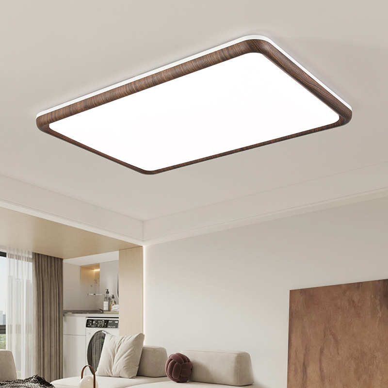 中古风餐厅灯复古胡桃木纹三头饭厅餐桌灯新中式禅意茶室吧台吊灯