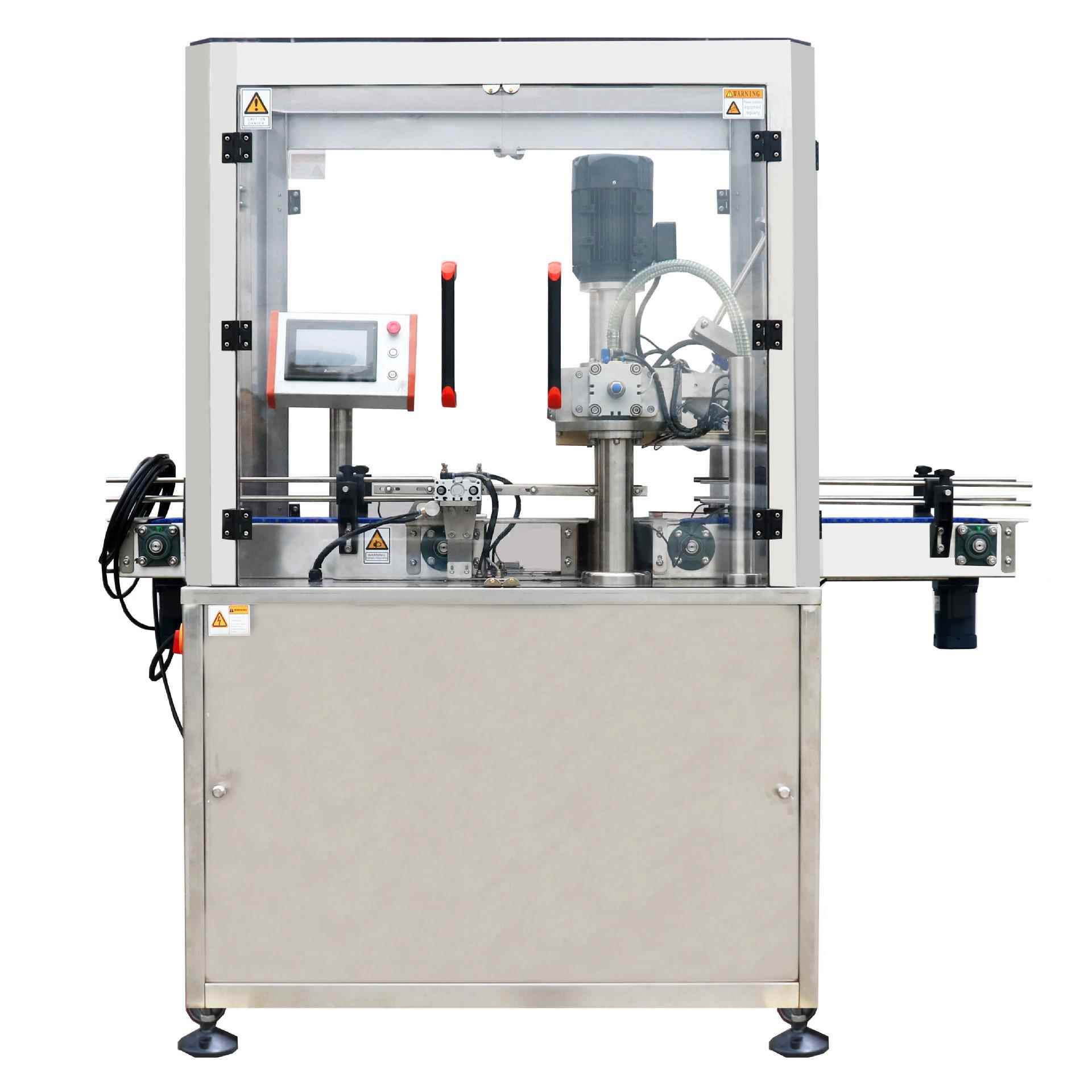 专业生产奶粉蛋白粉塑料罐纸罐铁罐全自动抽真空充氮封罐机