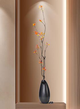 侘寂风时来运转细长花瓶花艺摆件古风客厅入户玄关壁龛电视柜装饰