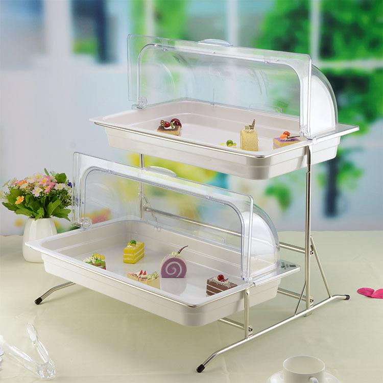 欧式创意早餐蛋糕点心甜品自助餐展示架带盖透明罩水果架子多层盘