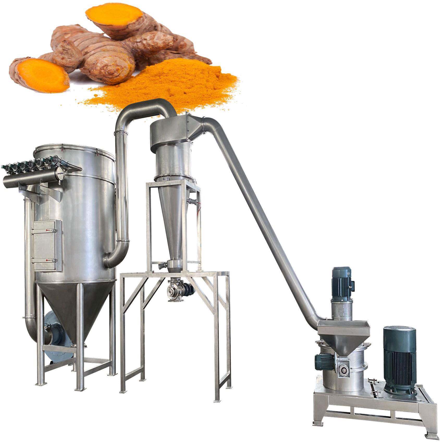 全自动生姜粉碎机香料磨粉机大蒜八角制粉机器