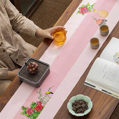 桌中式禅意茶席桌旗茶布垫布防水泡席艺茶具配件厂家CX24122干一
