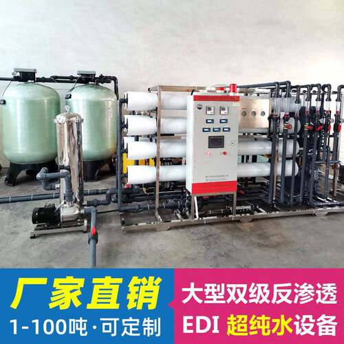 1-5吨双级反渗透加EDI超纯水高纯水去离子水处理设备厂家
