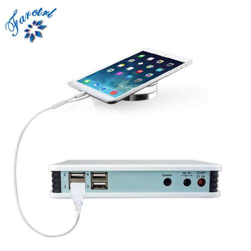 多路手机充电防盗器 断线拔线报警主机 一拖四手机展示布防报警器