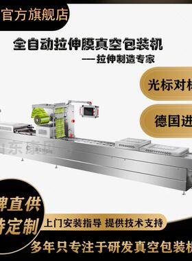 大型豆制品真空包装机商用炸豆干连续式拉伸膜真空封口设备