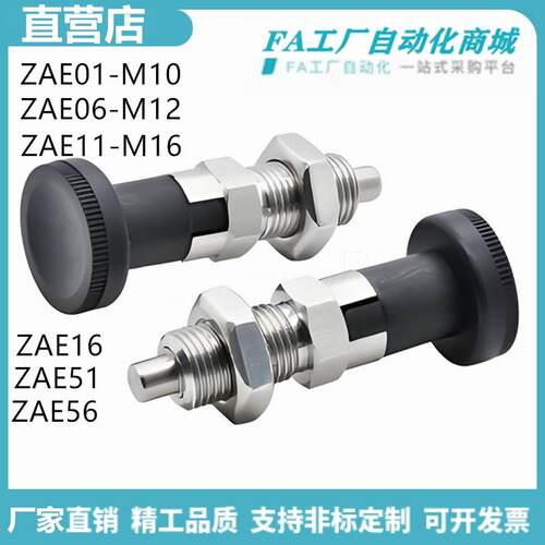 怡合达ZAE01 ZAE06/11/16/51/56-M10-M12-M16分度销覆位/自锁型