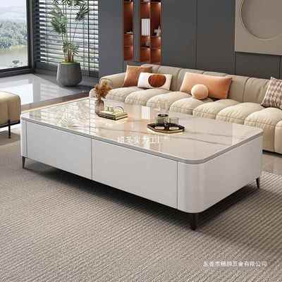 岩板茶几客厅家用2025新款小户型轻奢现代简约落地电视柜组合