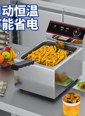 商795用电炸加油炸锅炸排炸串油条设鸡备油炸厚机双炉缸电炸锅大