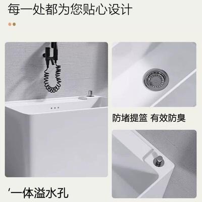 陶瓷60m拖把池家456用阳台拖c大布池生间墩卫布池小号洗拖把盆池