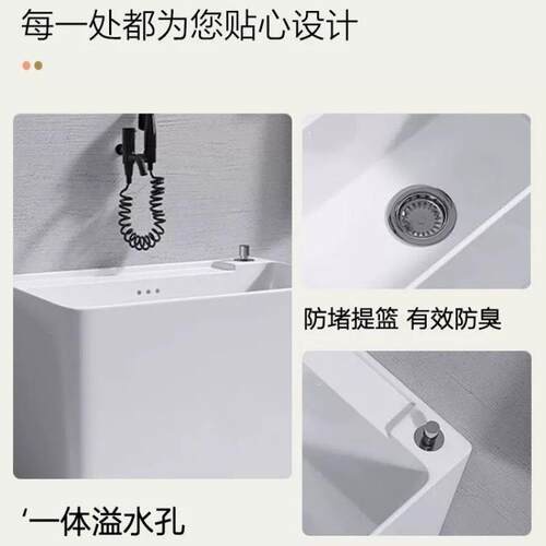 陶瓷60m拖把池家456用阳台拖c大布池生间墩卫布池小号洗拖把盆池