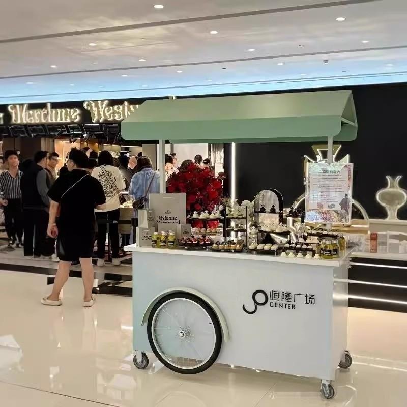 商场门店花车夜市摆摊车户外移动摊位推车售货车展示台活动促销车