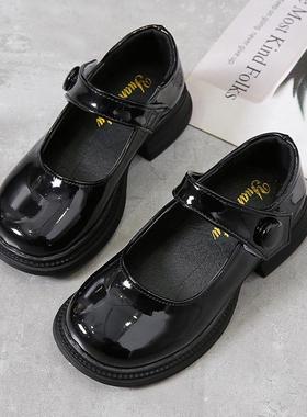 正品儿童皮鞋202新款学生防滑演出鞋宝宝软单鞋男女5童英伦小底风