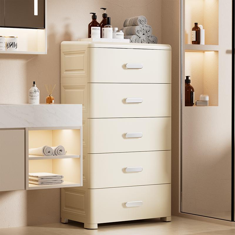 抽屉式收纳柜五斗柜塑料柜零食储物柜置物客厅家用卧室多层床头柜