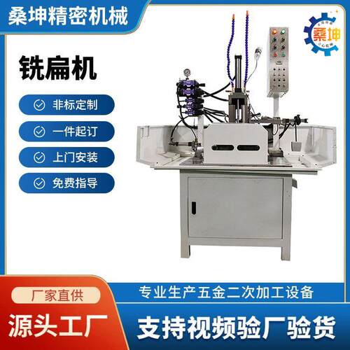 两轴全自动铣扁机电动数控铣扁SK-PG-L设备不锈钢立式铣槽机