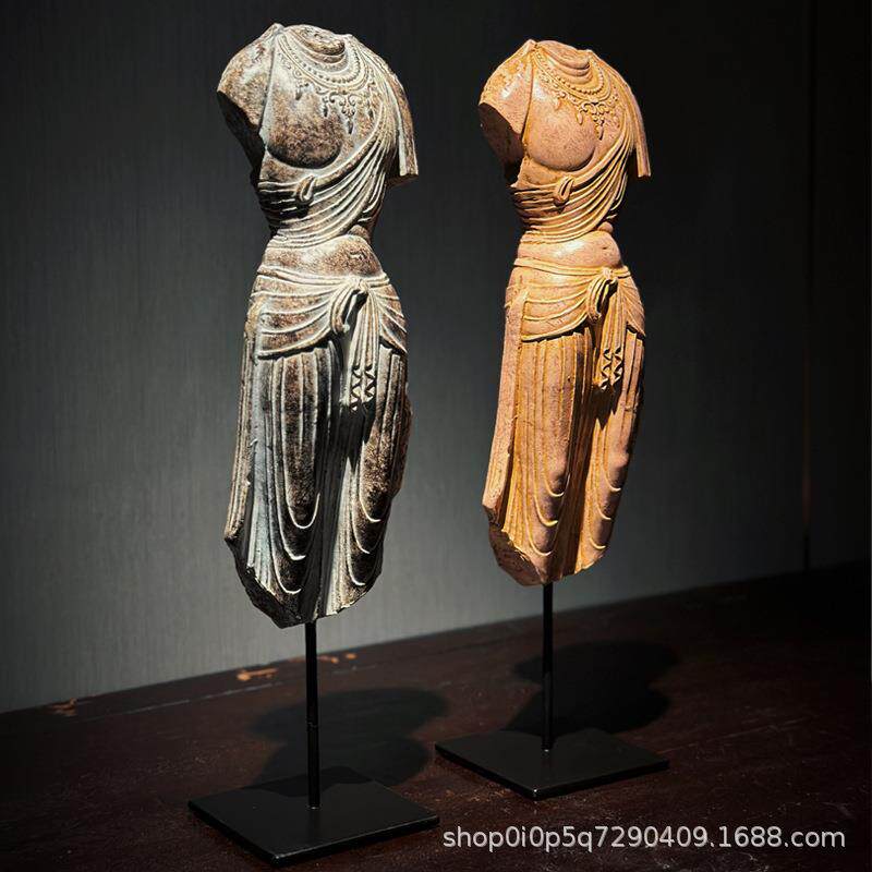 复古东方维纳斯残身佛树脂装饰摆件玄关酒柜办公室展示架装饰品