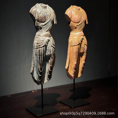 复古东方维纳斯残身佛树脂装饰摆件玄关酒柜办公室展示架装饰品