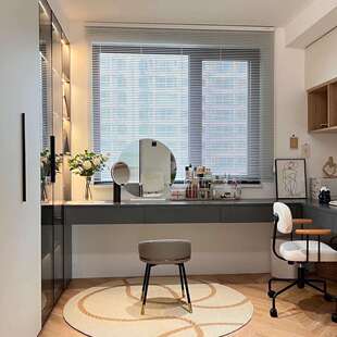 网红台式化妆镜带灯led梳妆台镜子智能桌面镜背光三色调光简约镜