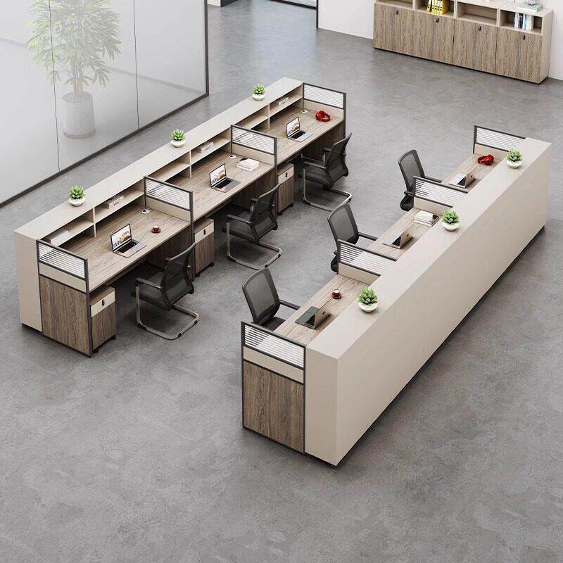 屏风4/6人位职员办公桌椅组合员工现代简约电脑桌工位办公室卡座