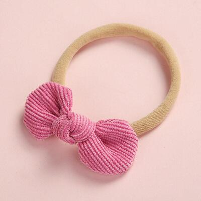 Corduroy baby bow round headband multicolor scrunchie发圈