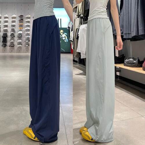 女裤秋冬藏色休闲工作服裤女春新款大尺码胖高腰宽松显瘦速0922e