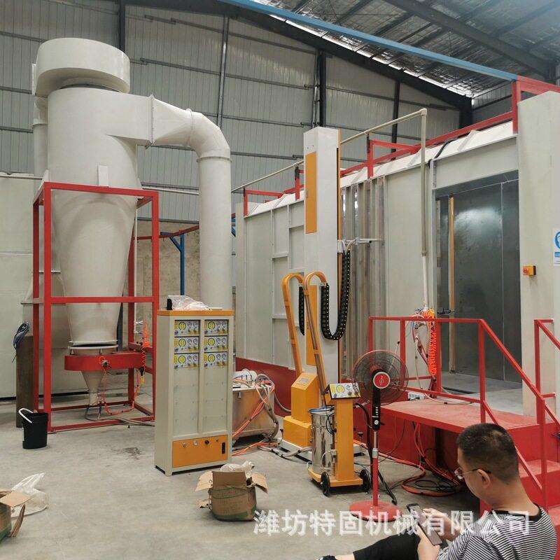 前处理喷淋设备前处理生产线快速上色喷粉房输送式喷涂设备