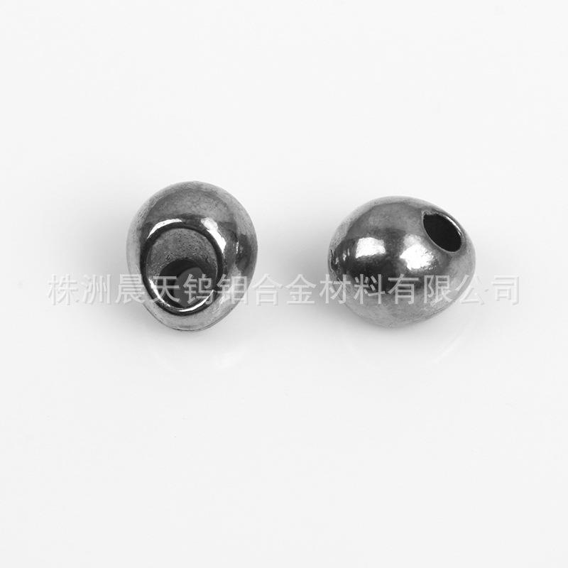 J型偏色心孔珠水滴款飞钓用钨蝇合金渔坠95钨含量配重孔珠本现货