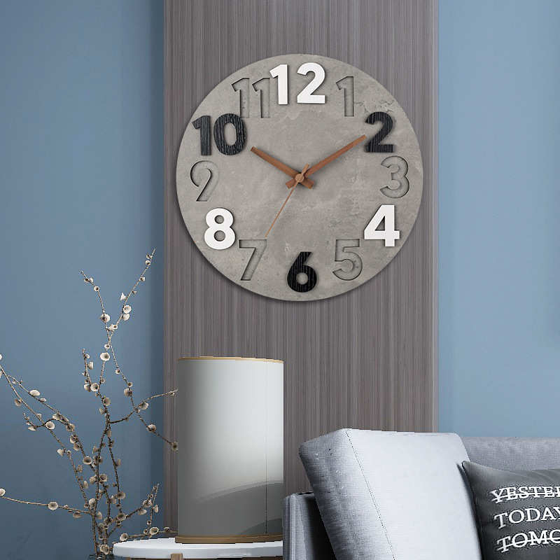 现代简约装饰画带时钟静音创意挂钟客厅厨房挂画免打孔餐桌钟表