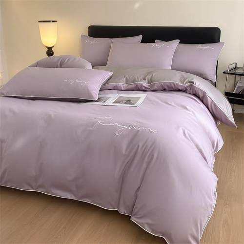 夏季款轻奢60支长笠绒棉四件套全棉品100纯棉床单新床被套床SBS20