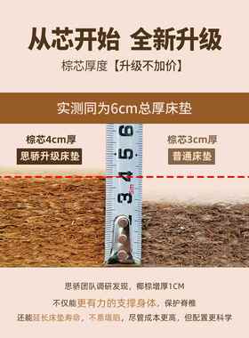 NWA床垫椰棕天然棕榈硬垫151.8m儿童床垫垫护腰米护.脊