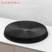 树脂玄关圆形创意客厅家居软摆件果盘托盘装 饰品餐厅北欧电视柜装