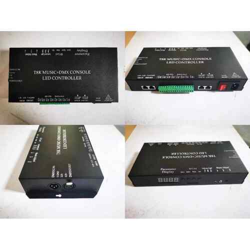 工厂T8K幻彩音乐幻彩跑马彩灯音控制器，DM接X512幻音乐控制器，