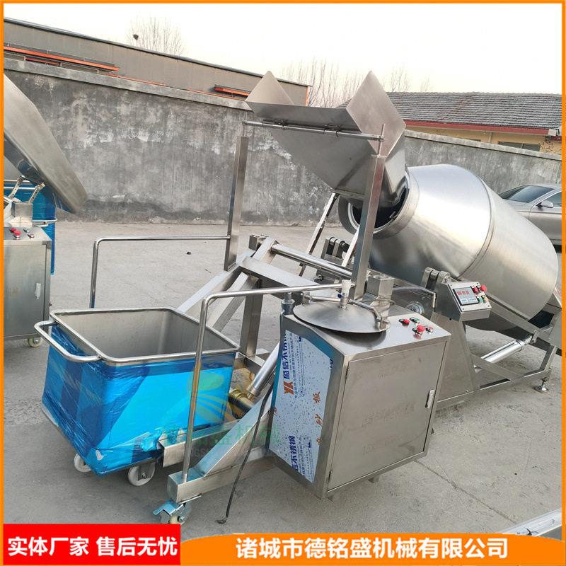 腌制肉类设备 倾斜式自动出料牛肉腌制滚揉机 牛肉嫩化设备
